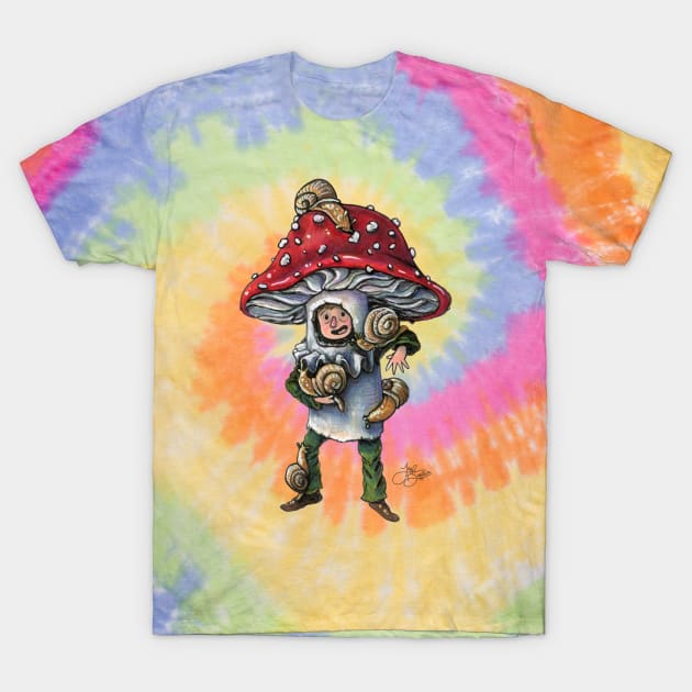 The Mushroom Kid T-Shirt by JaxDavArts